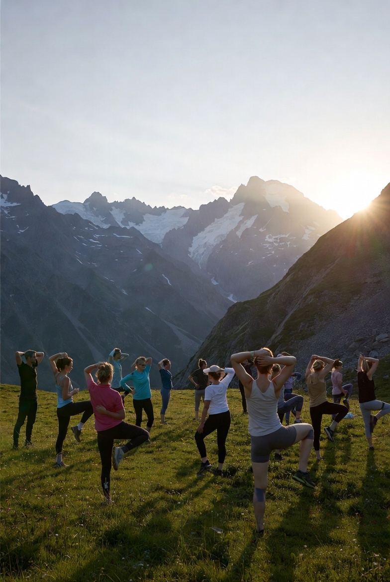 Soft curved lines suggesting a slowing breath or pause in the day